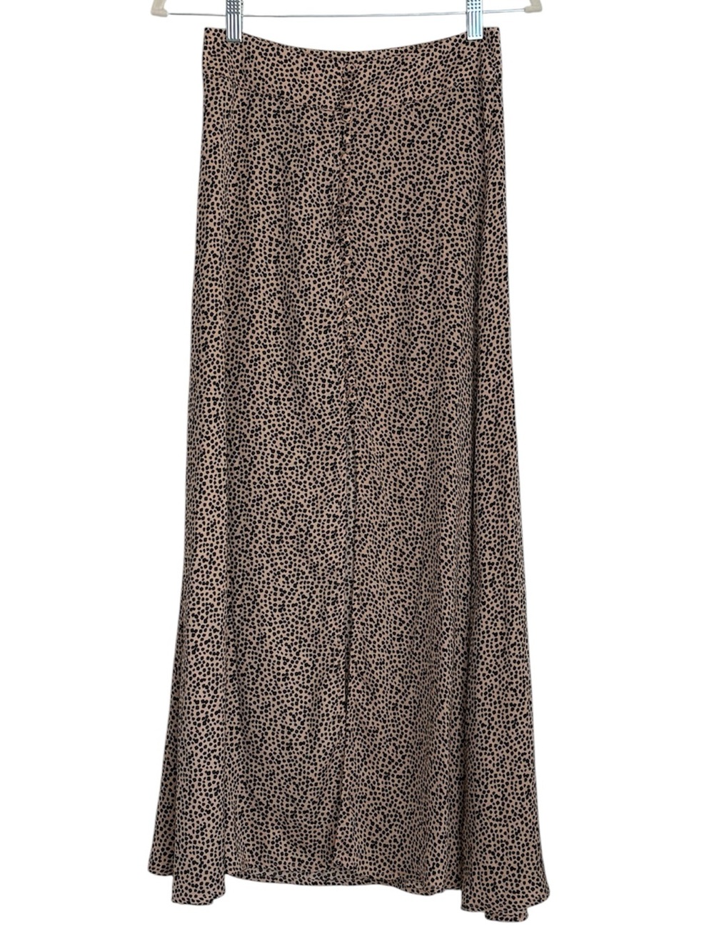 Free People Button Down Sammy Leopard Maxi Skirt with Front Slit, NWOT - Picture 7 of 8